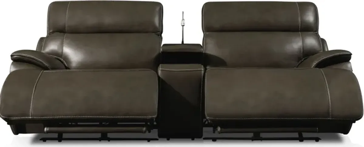 Devon Dual-Power Reclining Sofa - Charcoal