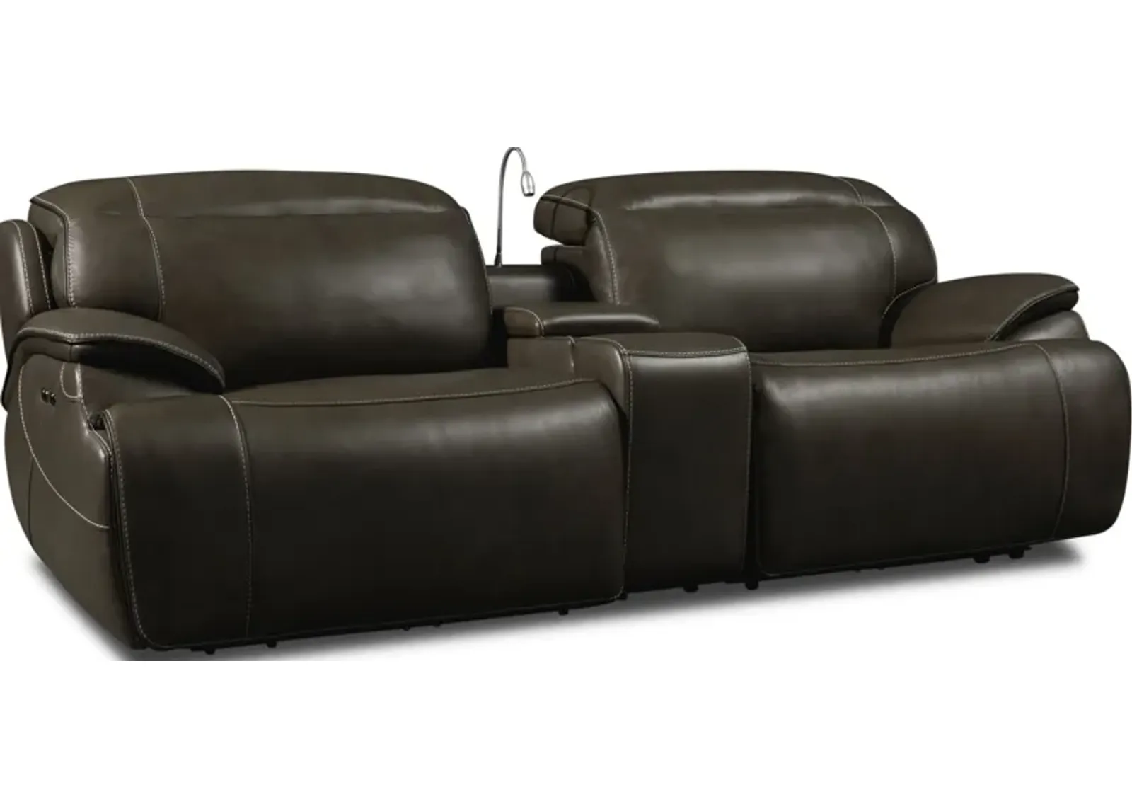 Devon Dual-Power Reclining Sofa - Charcoal