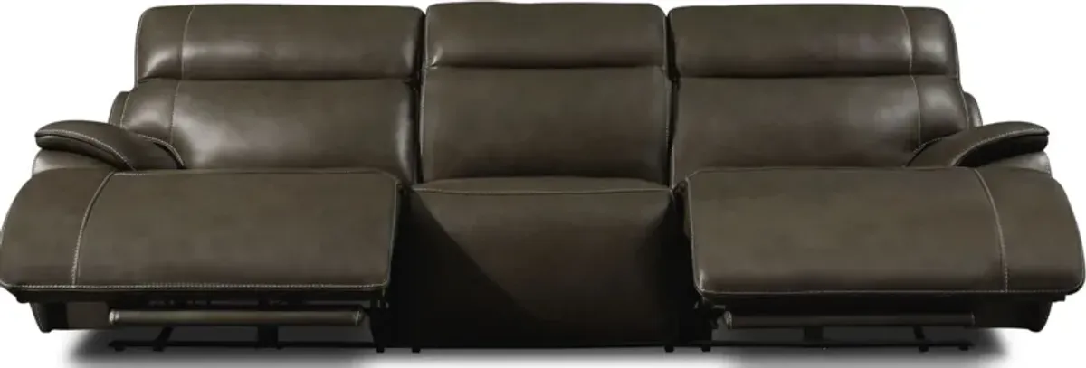 Devon Dual-Power Reclining Sofa - Charcoal