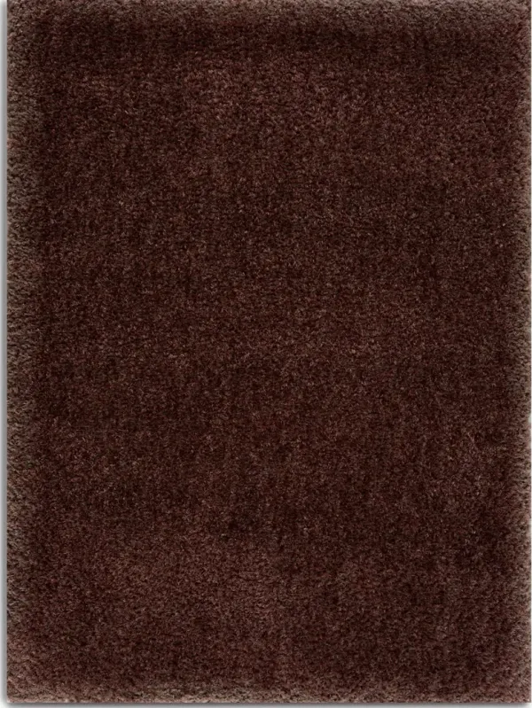 Merino Plush Shag 5 x 7 Area Rug - Coffee