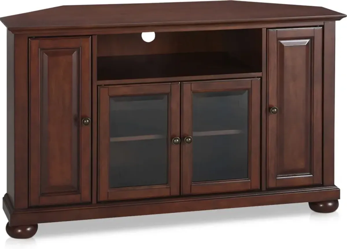 Alina 48” Corner TV Stand - Mahogany