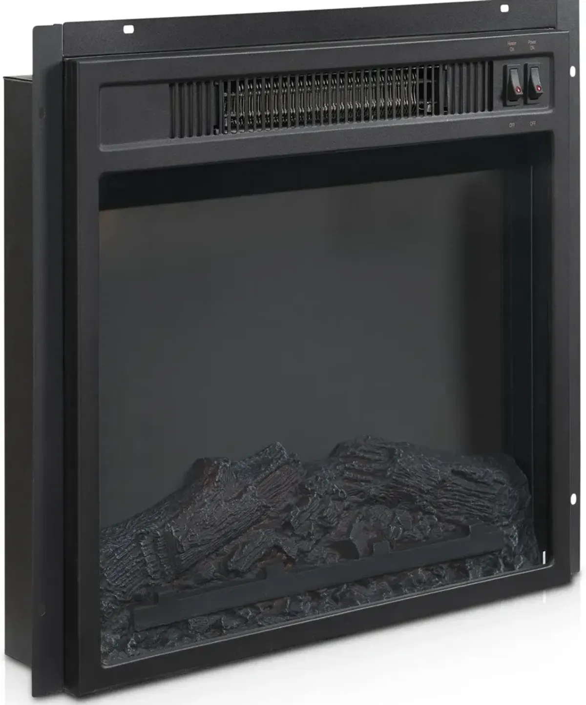 Lucas 58” Corner TV Stand with Fireplace - Black