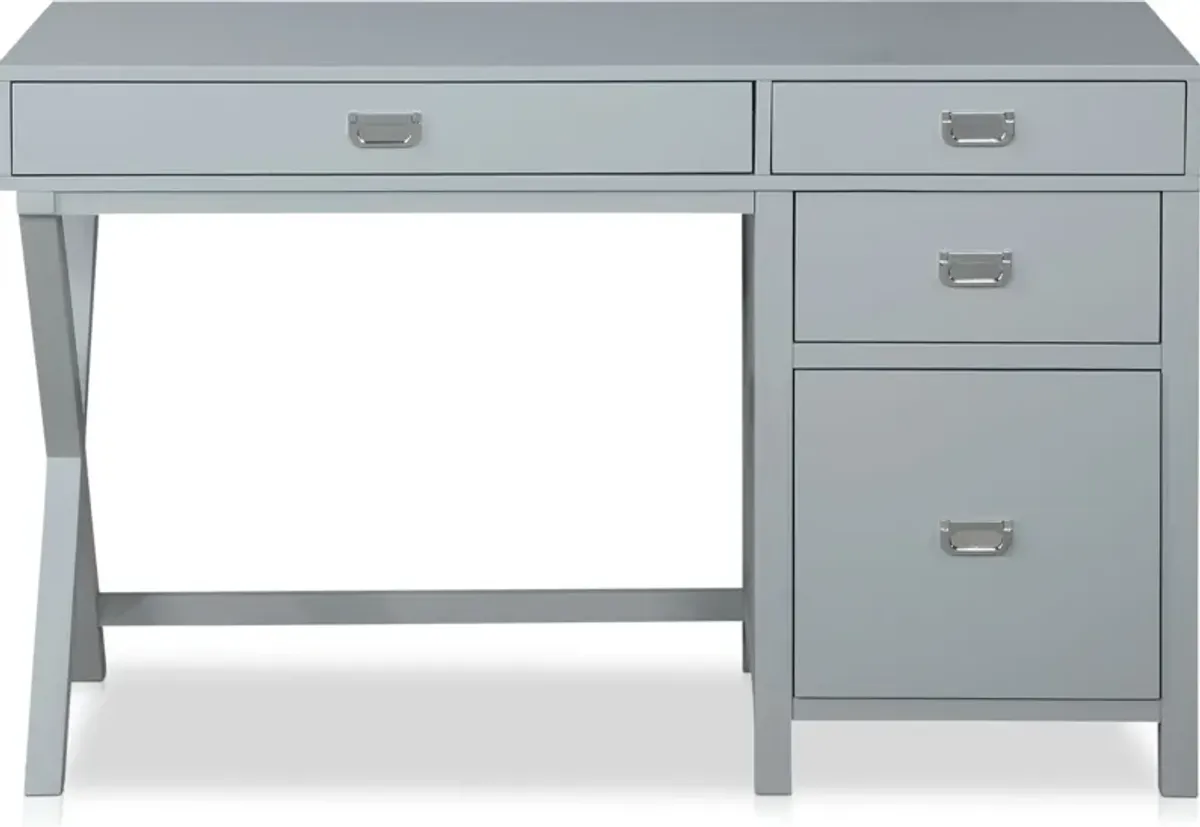 Shelby Storage Desk - Gray