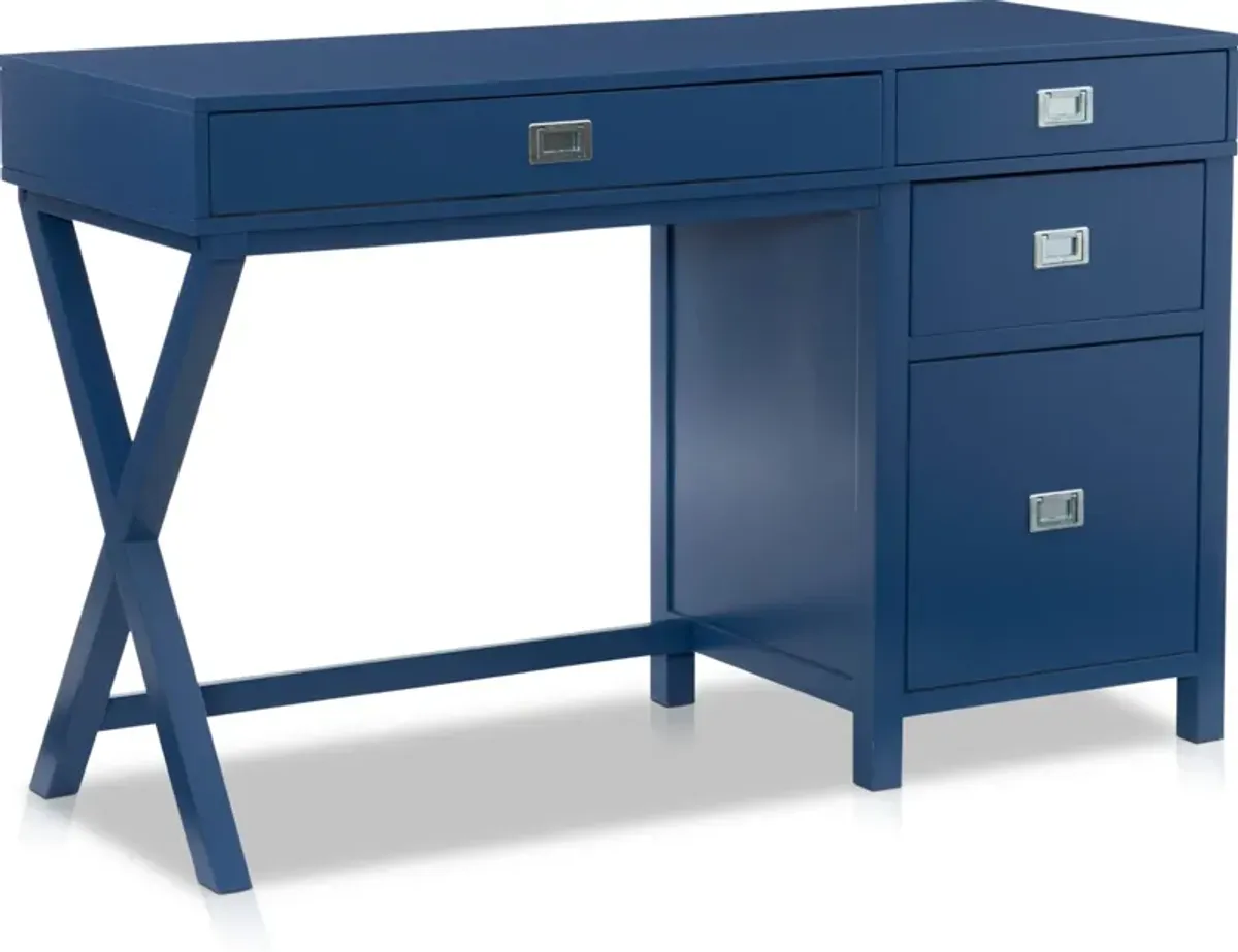 Shelby Storage Desk - Navy