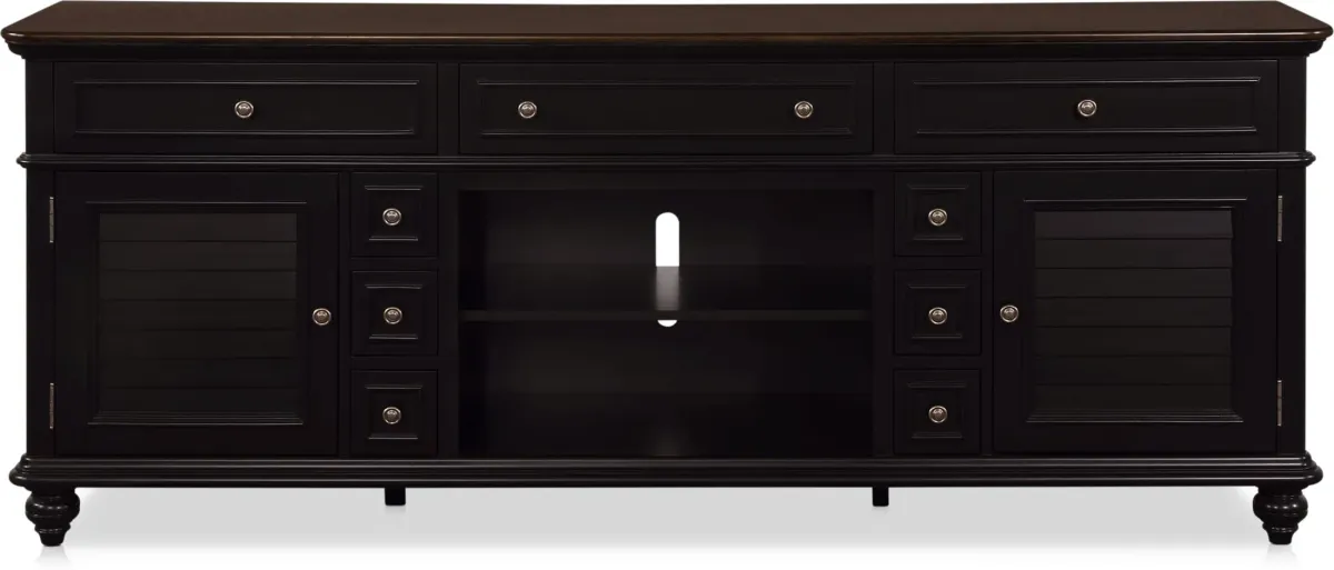 Charleston 84" TV Stand - Black