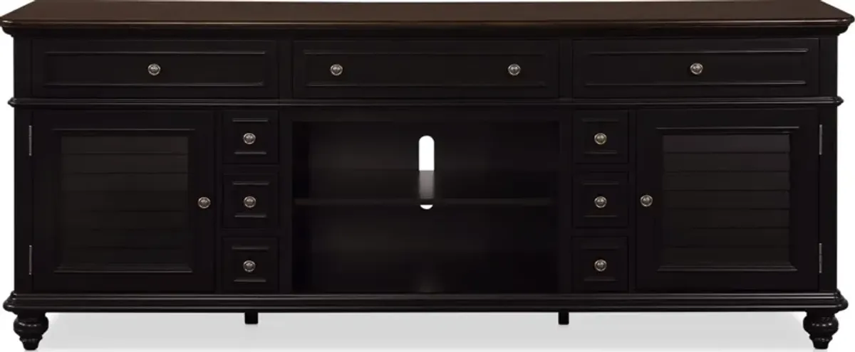 Charleston 84" TV Stand - Black