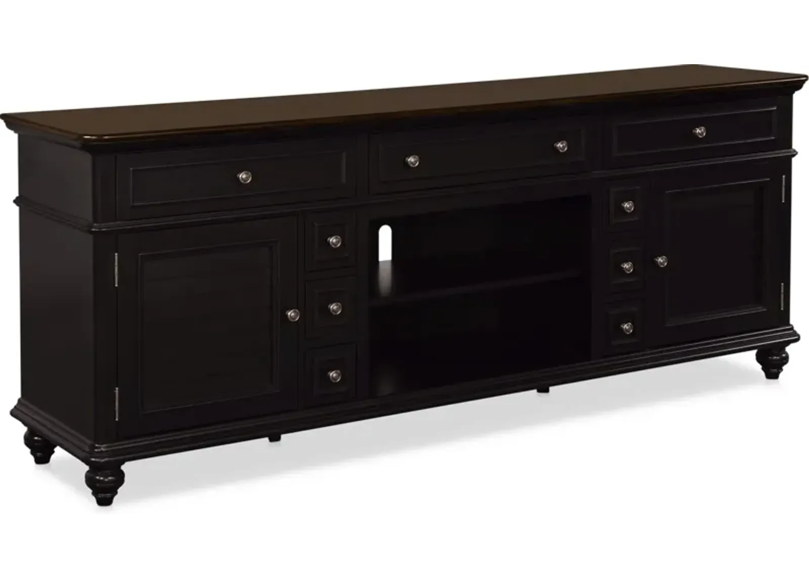 Charleston 84" TV Stand - Black