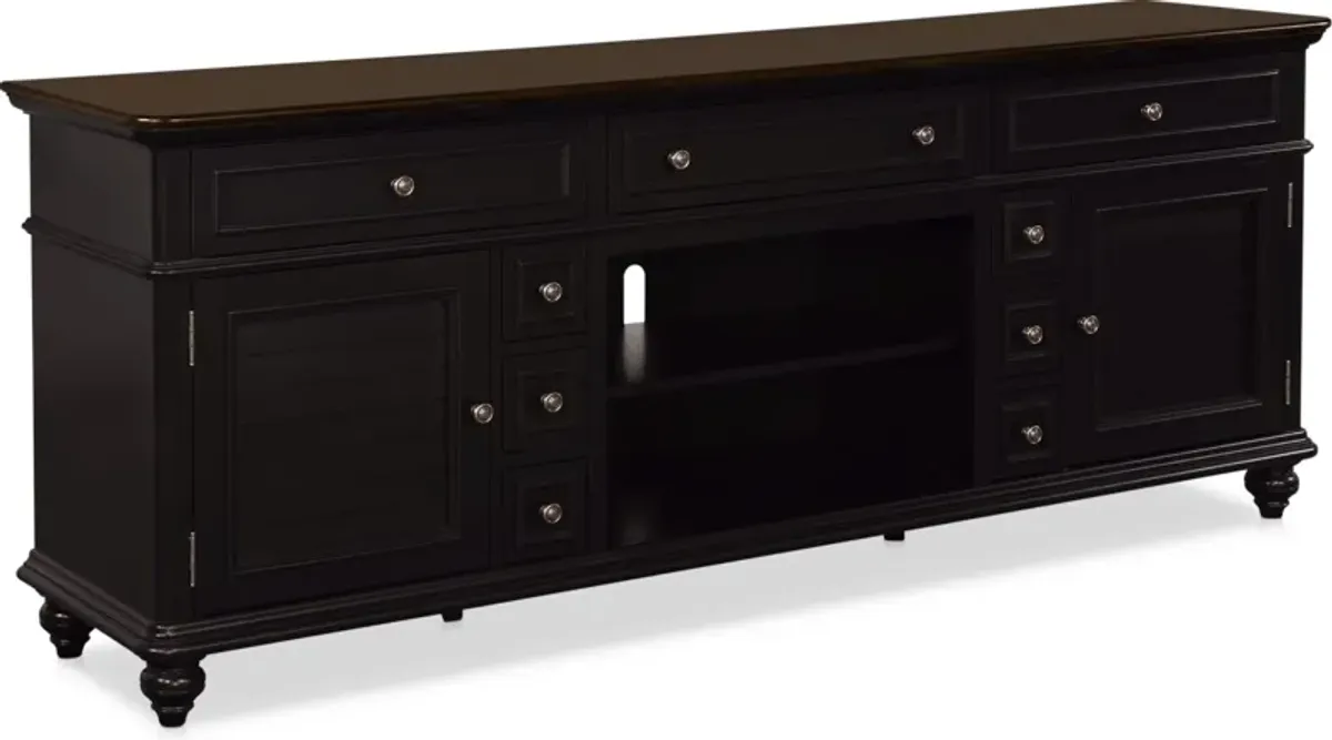 Charleston 84" TV Stand - Black