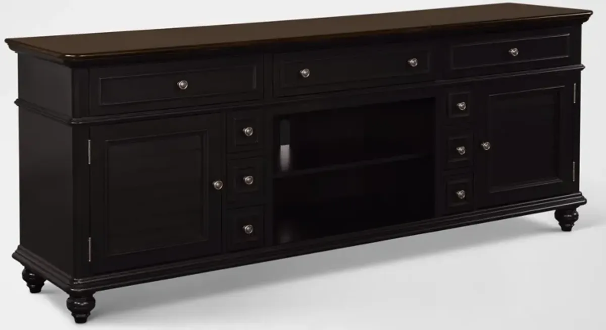 Charleston 84" TV Stand - Black