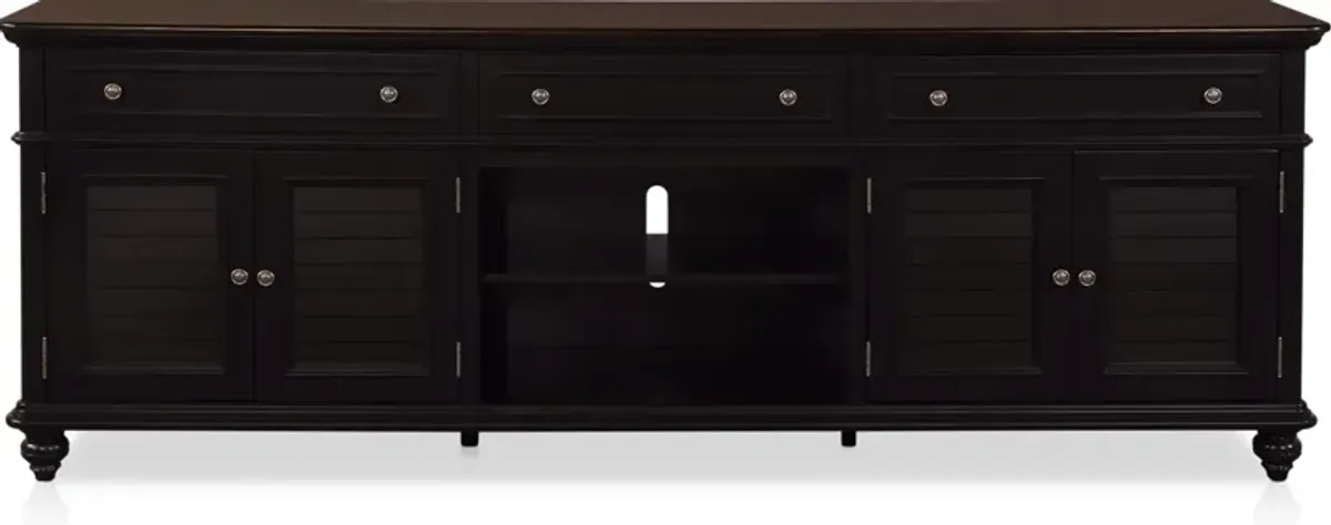 Charleston 94" TV Stand - Black