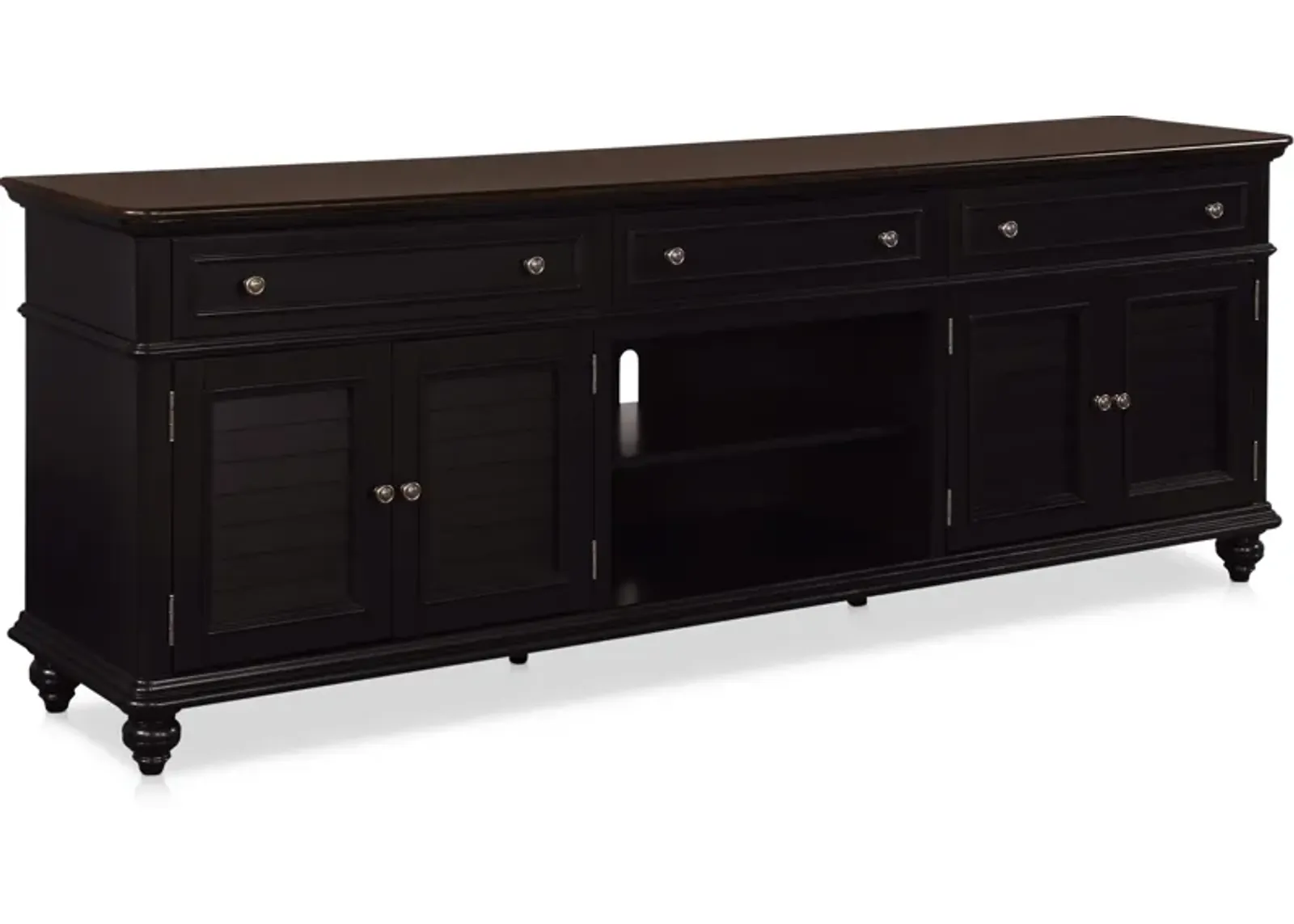 Charleston 94" TV Stand - Black