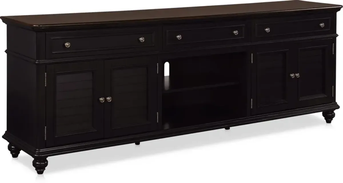 Charleston 94" TV Stand - Black