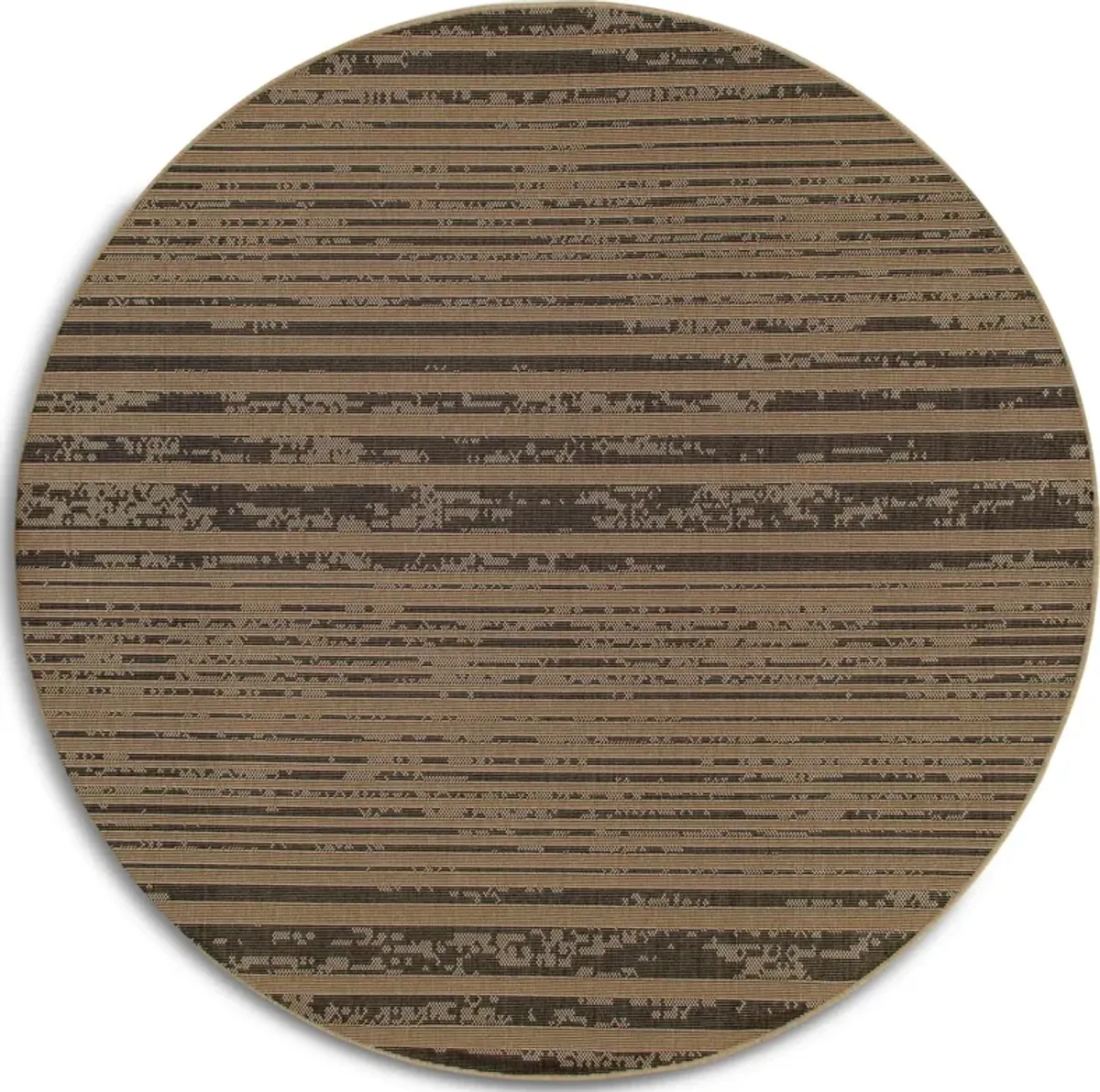 Blurred Indoor/Outdoor 8' Round Area Rug - Beige