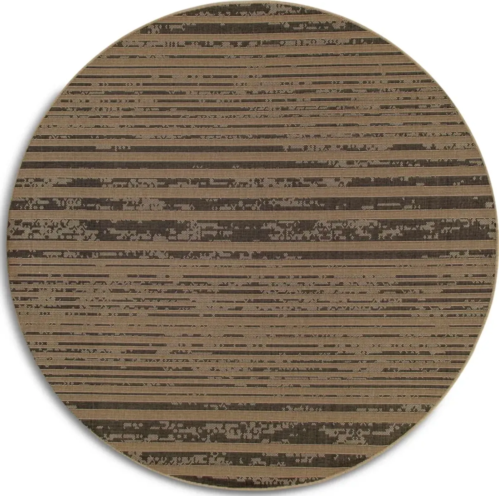 Blurred Indoor/Outdoor 8' Round Area Rug - Beige