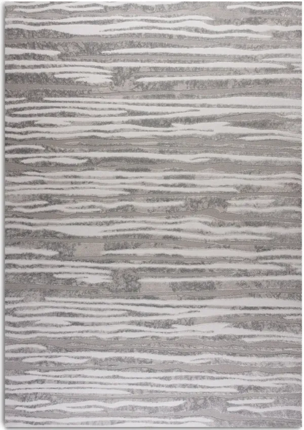 Tabby Stripe 5' X 8' Area Rug - Light Gray