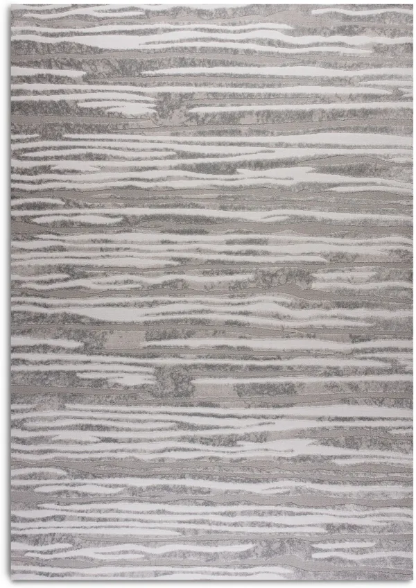 Tabby Stripe 8' X 11' Area Rug - Light Gray