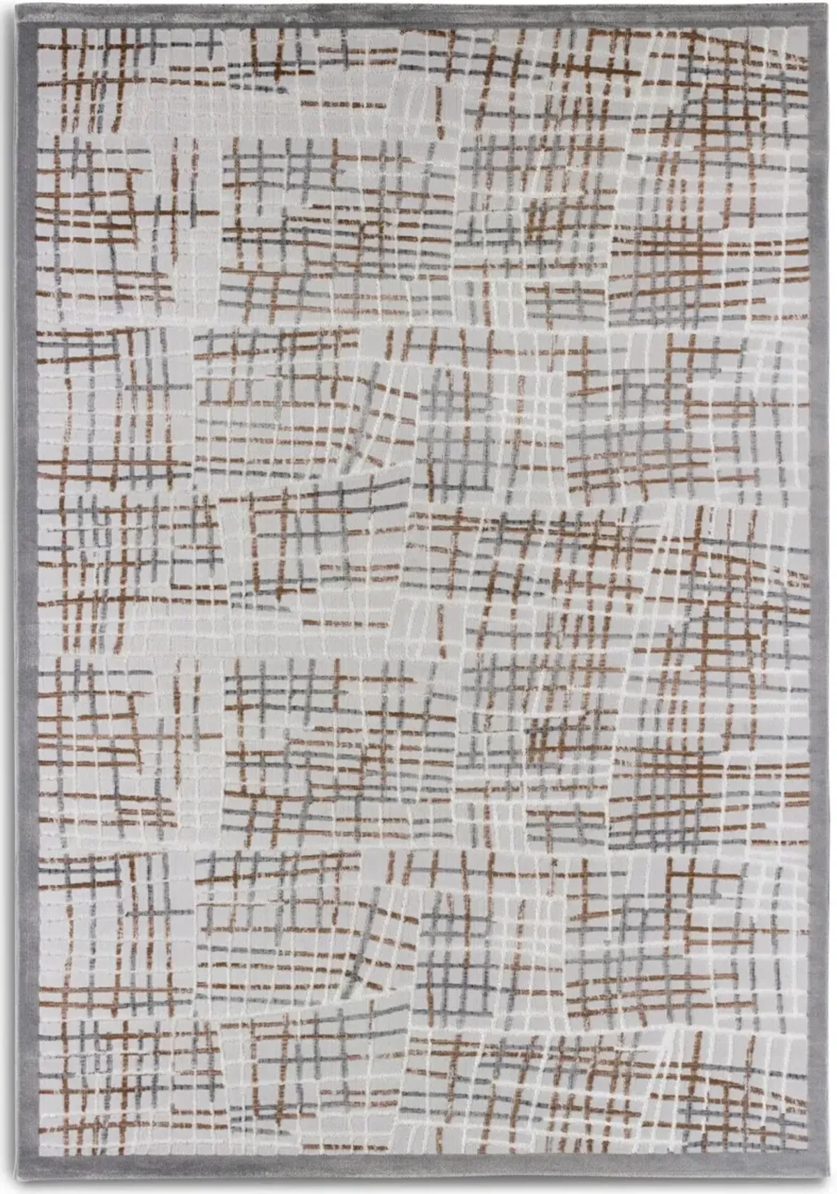 Graphic 8' X 10' Area Rug - Gray and Brown