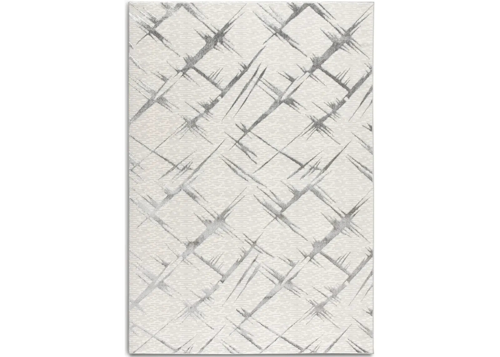 Obstruct 5' X 8' Area Rug - Gray