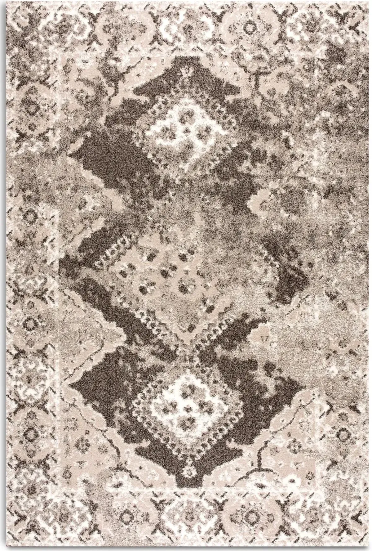 Emblem 5' X 8' Area Rug - Brown and Beige