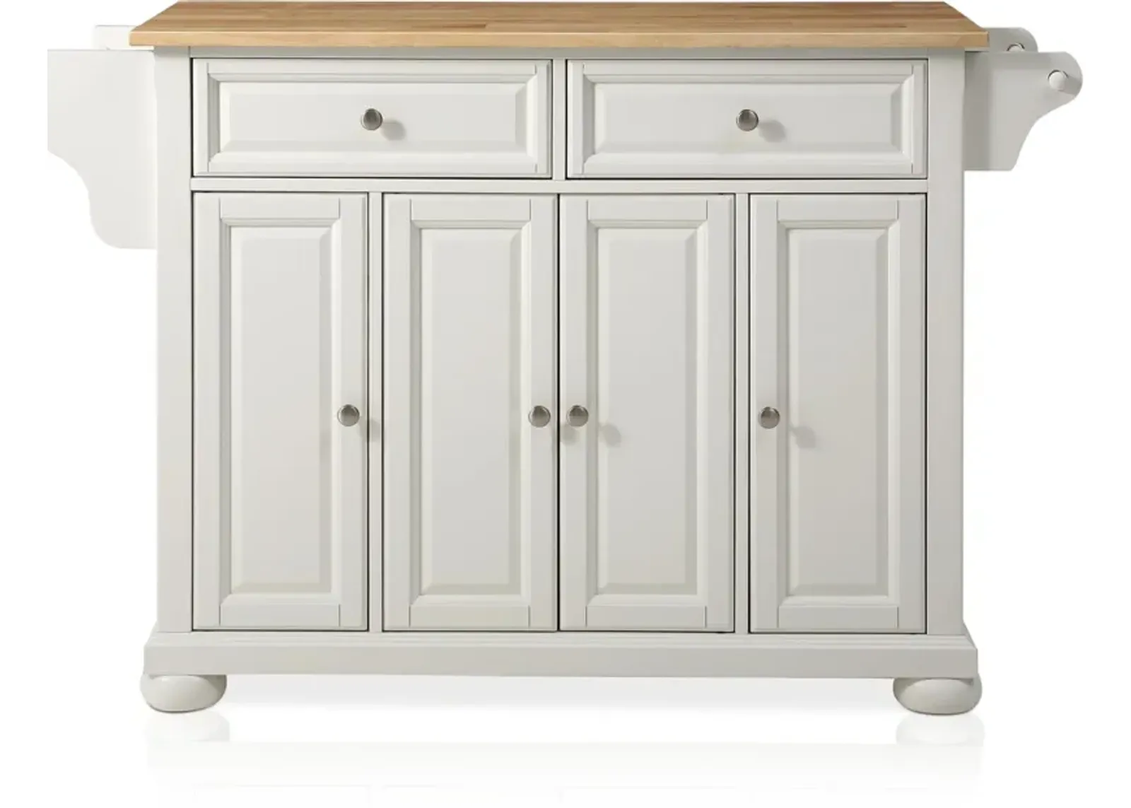 Alina Kitchen Island - White/Wood Top