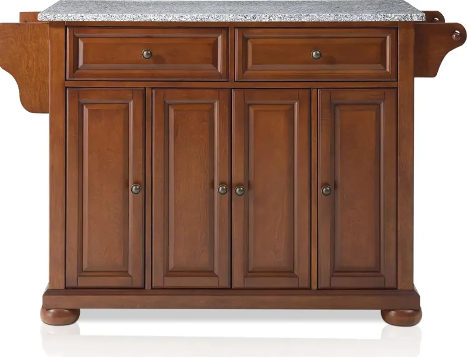 Alina Kitchen Island - Cherry/Gray Granite Top