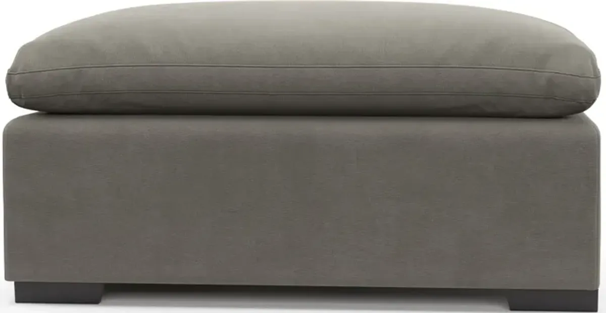 Plush Core Comfort Ottoman - Abington Fog