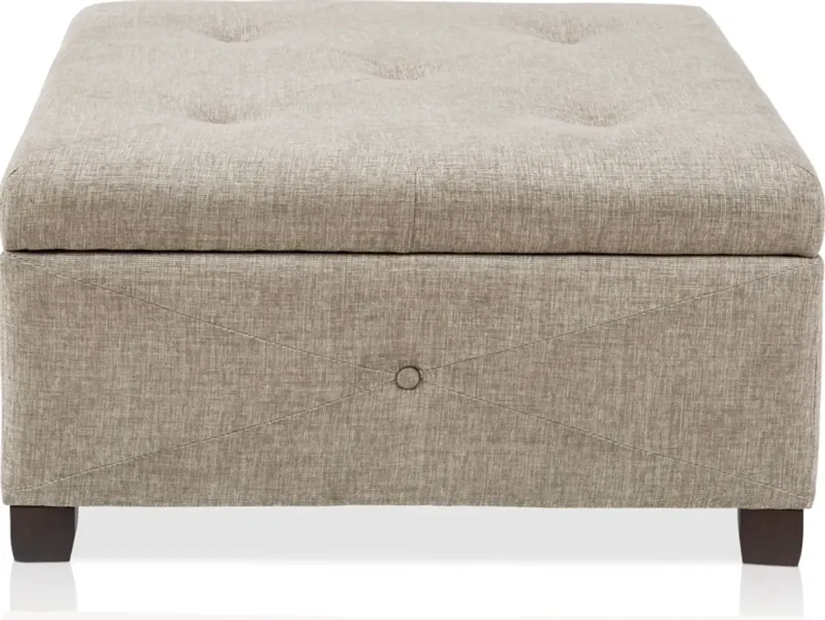 Perris Storage Ottoman - Sand