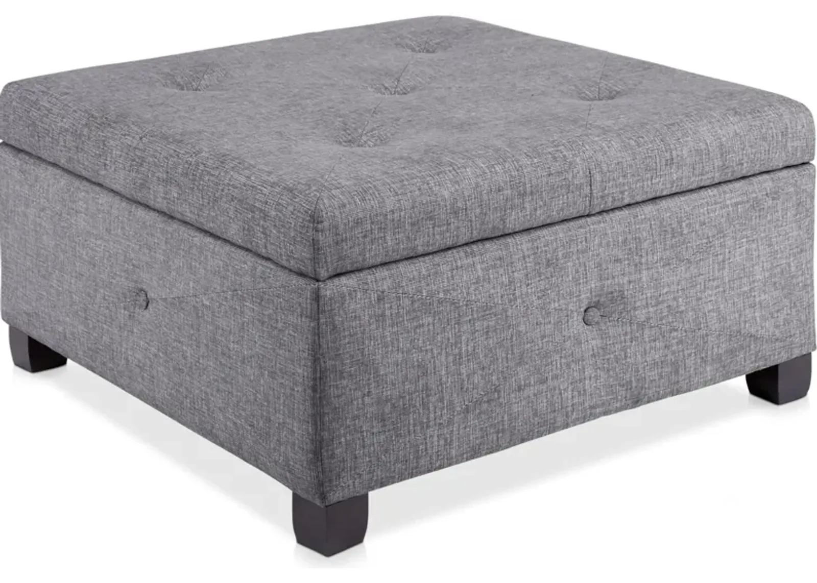 Perris Storage Ottoman - Charcoal