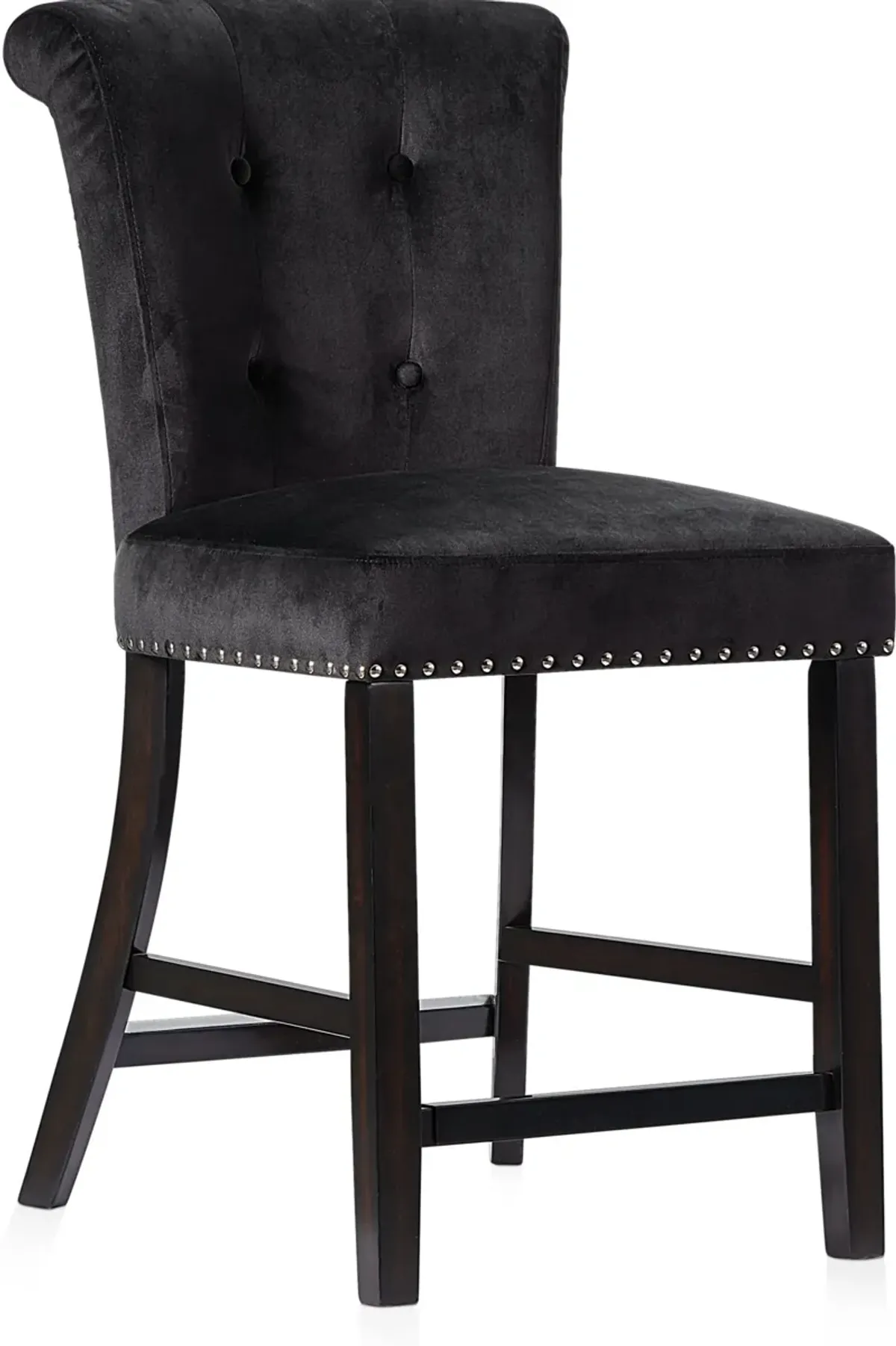 Phoebe Counter-Height Stool - Black Velvet