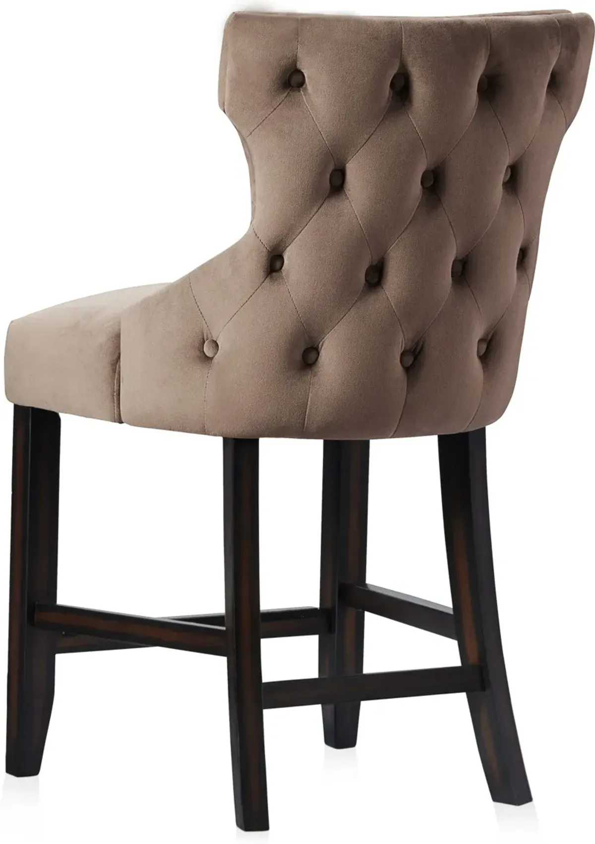 Stella Counter-Height Stool - Taupe Velvet