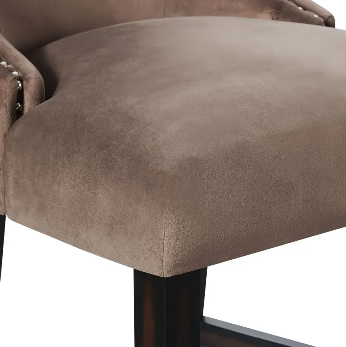 Stella Counter-Height Stool - Taupe Velvet