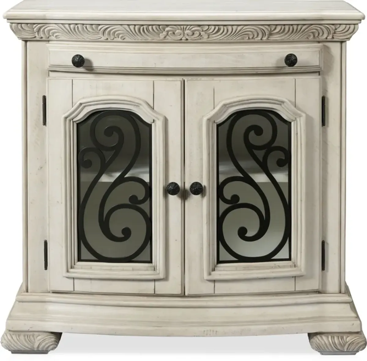 Tuscany Door Nightstand with USB Charging - Alabaster