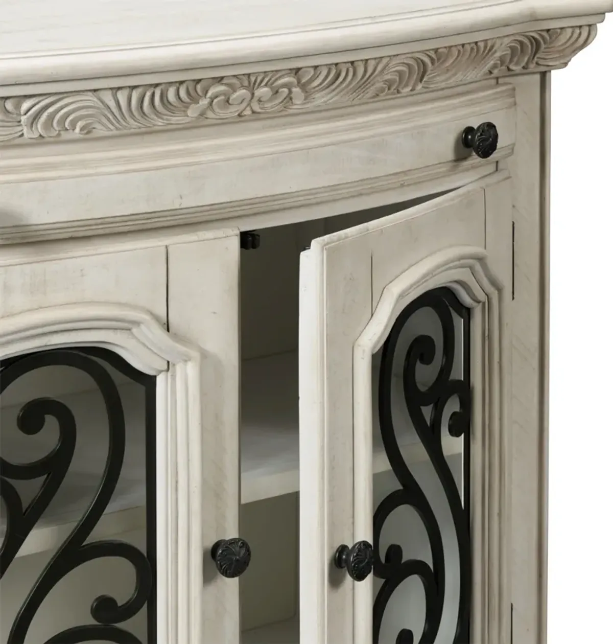 Tuscany Door Nightstand with USB Charging - Alabaster