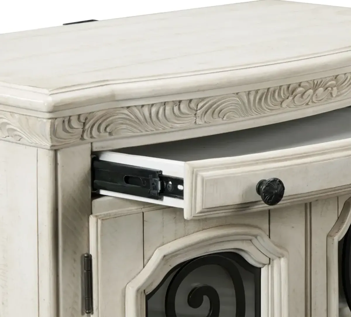 Tuscany Door Nightstand with USB Charging - Alabaster