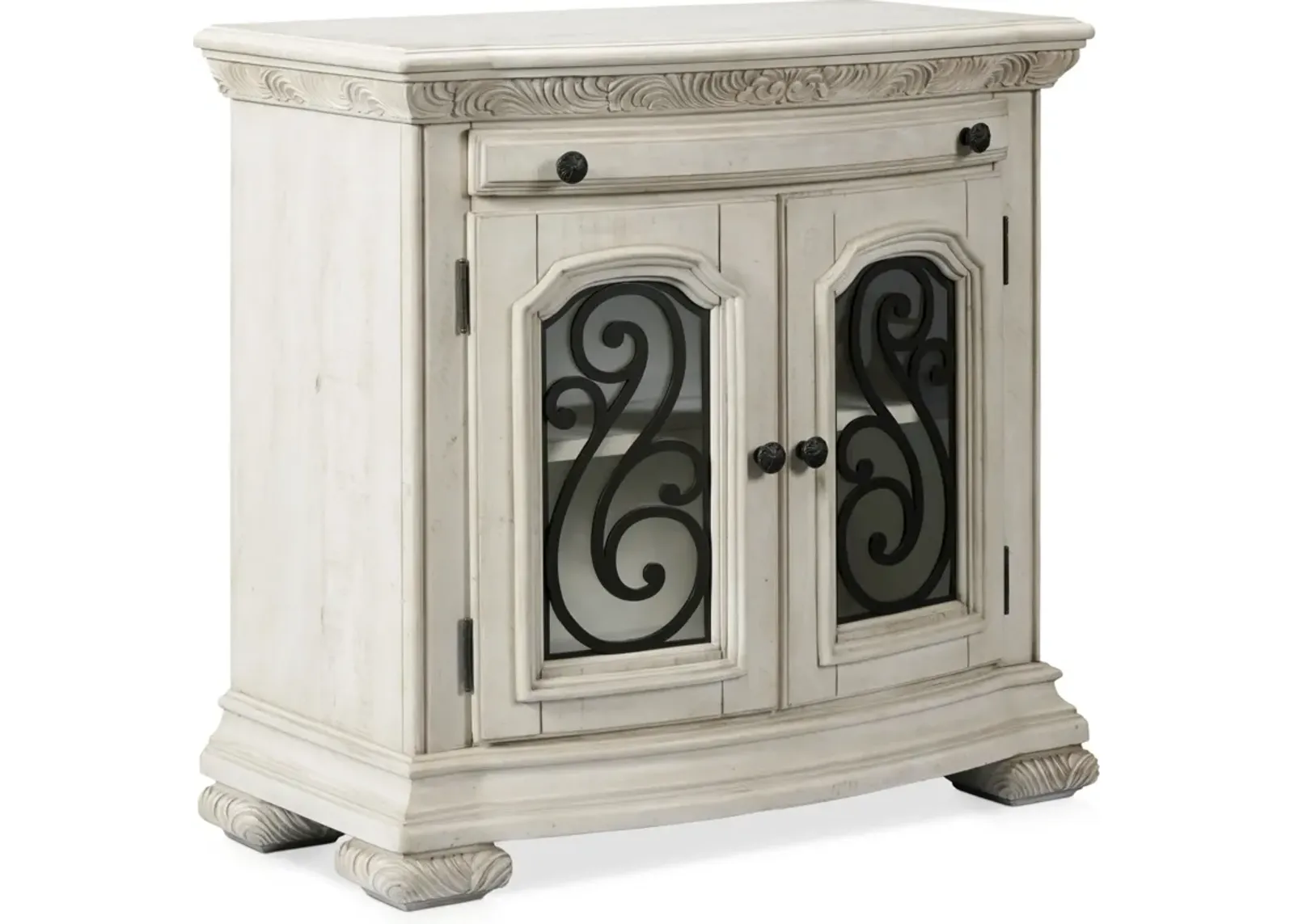 Tuscany Door Nightstand with USB Charging - Alabaster