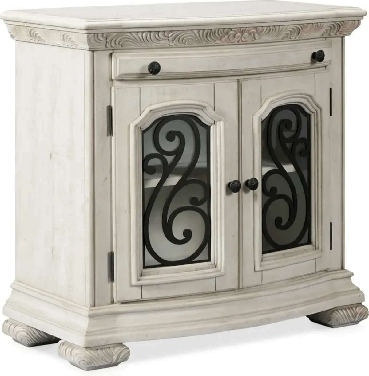 Tuscany Door Nightstand with USB Charging - Alabaster