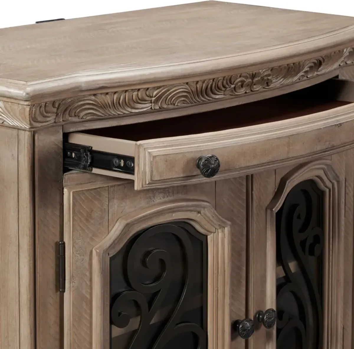 Tuscany Door Nightstand with USB Charging - Taupe