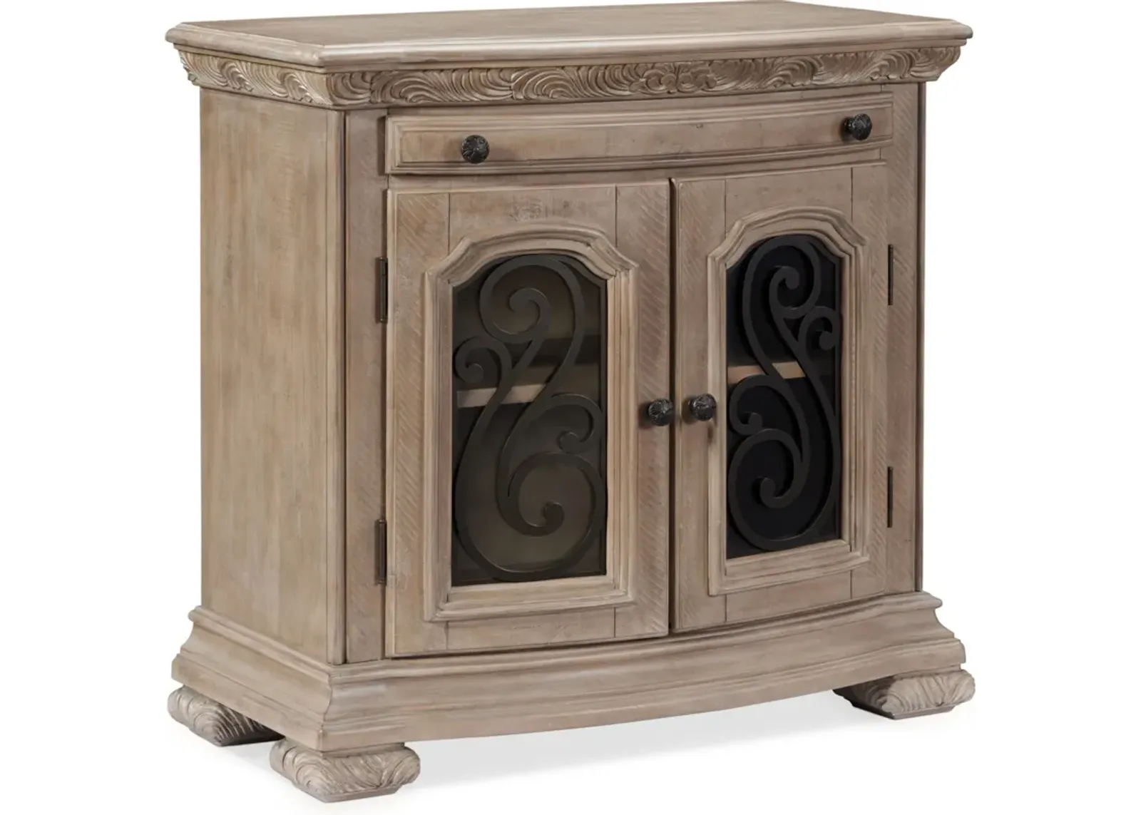 Tuscany Door Nightstand with USB Charging - Taupe