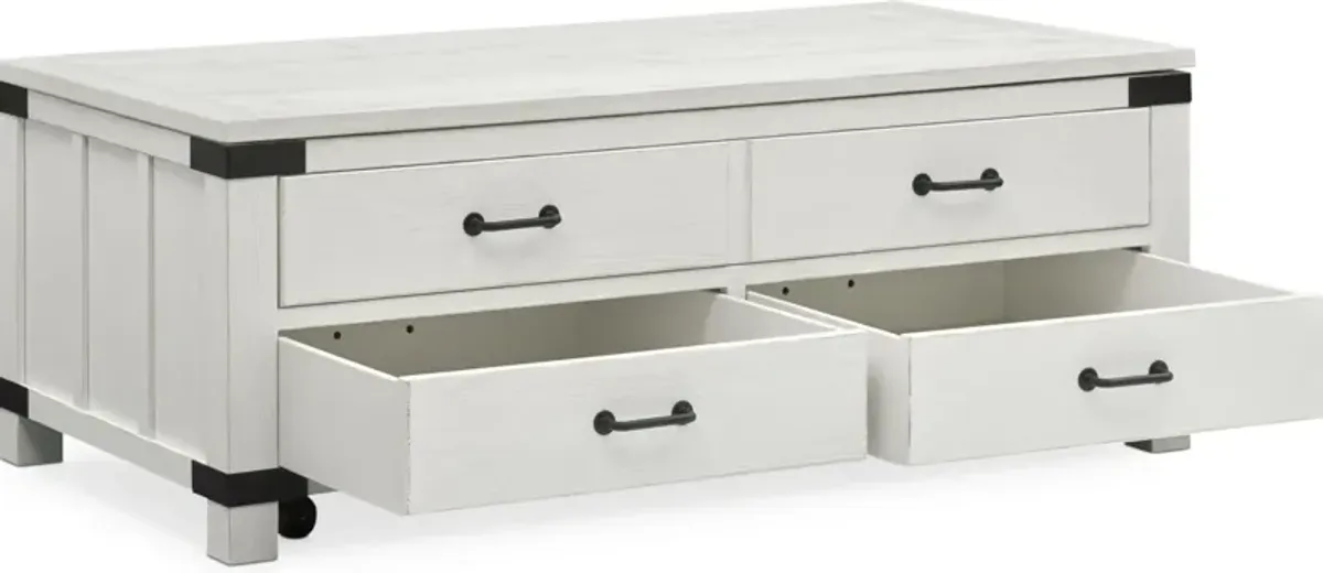 Brooke Harbor Coffee Table - White
