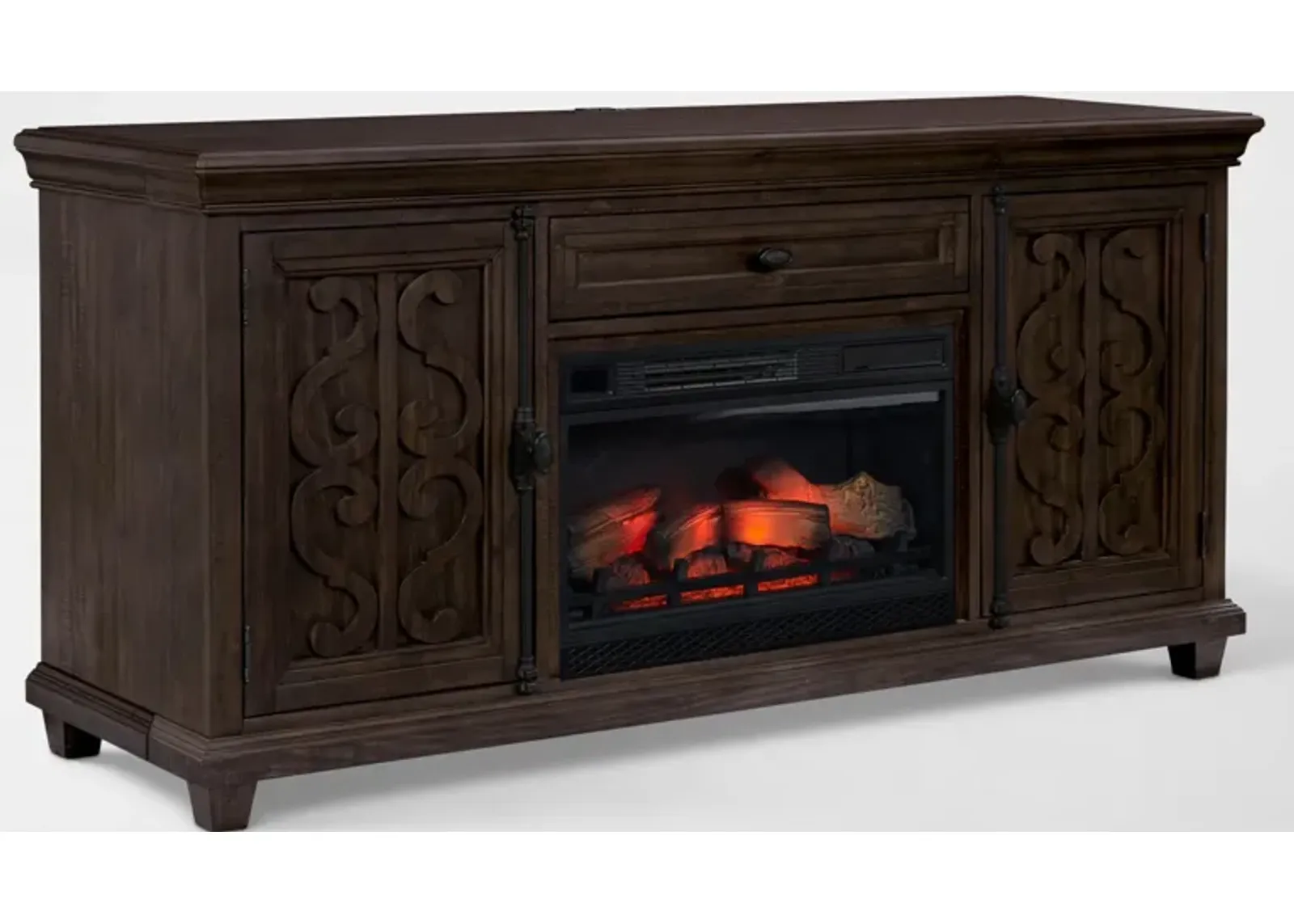 Charthouse 69" Fireplace TV Stand - Charcoal