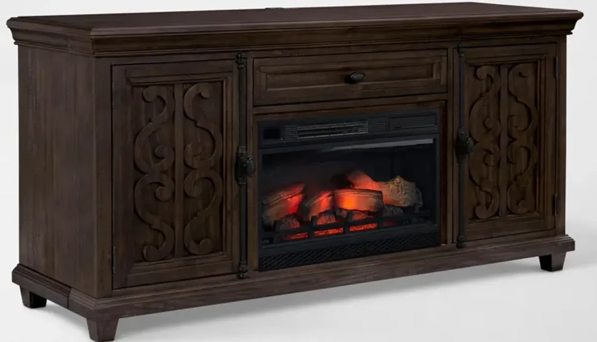 Charthouse 69" Fireplace TV Stand - Charcoal