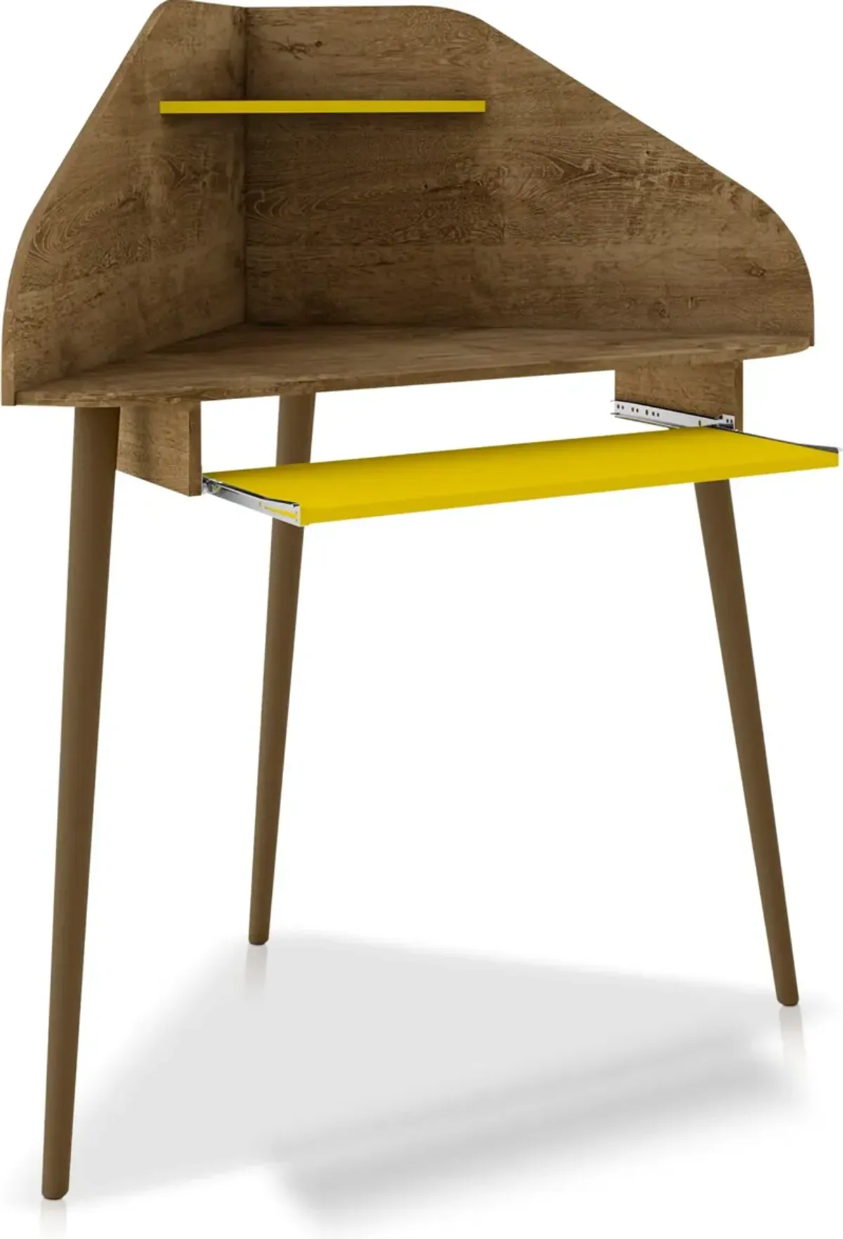 Columbia Corner Desk - Brown/Yellow