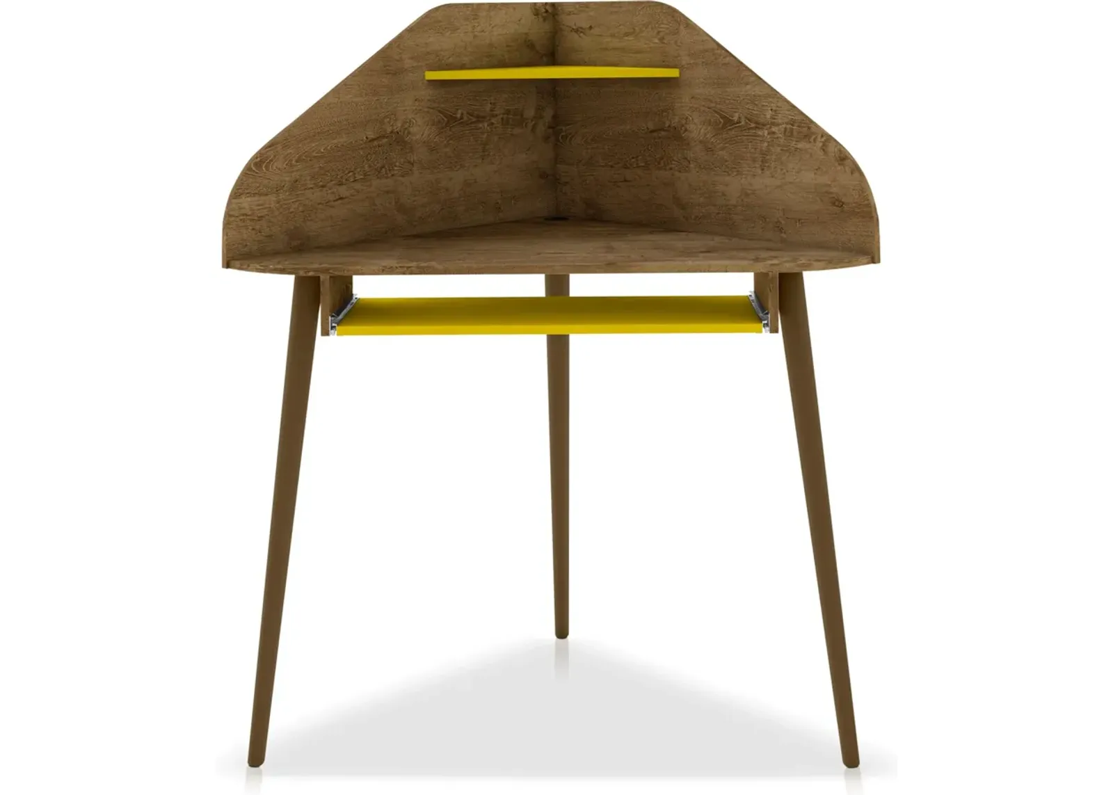 Columbia Corner Desk - Brown/Yellow