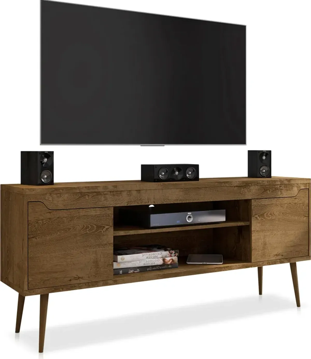 Columbia 63" TV Stand - Brown