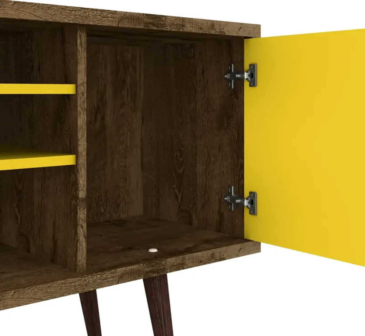 Webb 53" Mid-Century TV Stand - Brown/Yellow