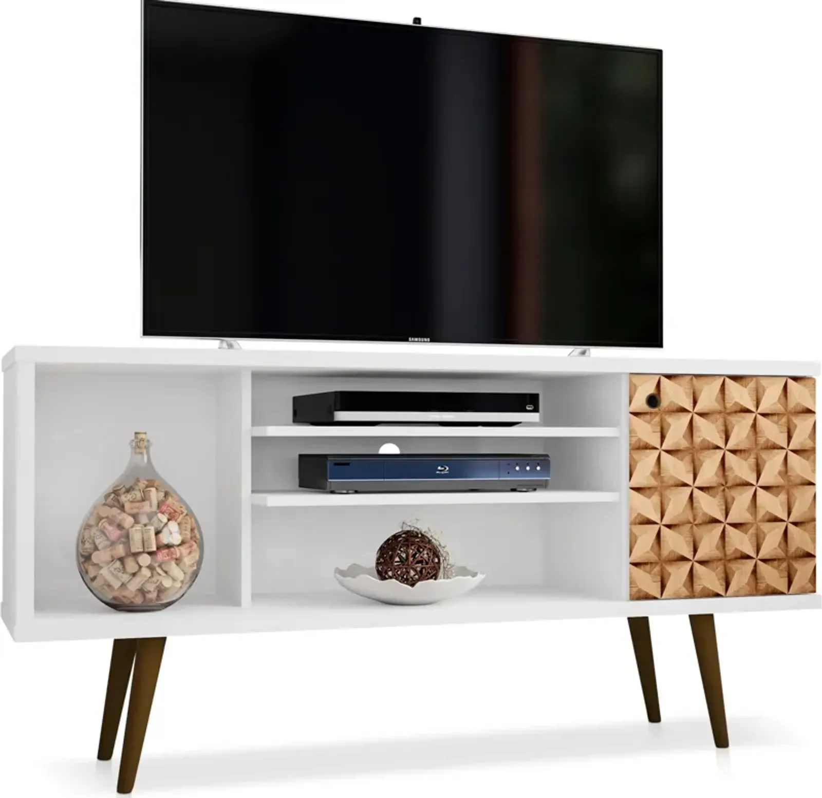 Webb 53" TV Stand - White/3D Print