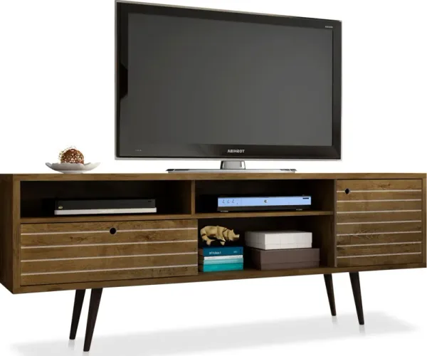 Webb 71" Mid-Century TV Stand - Brown