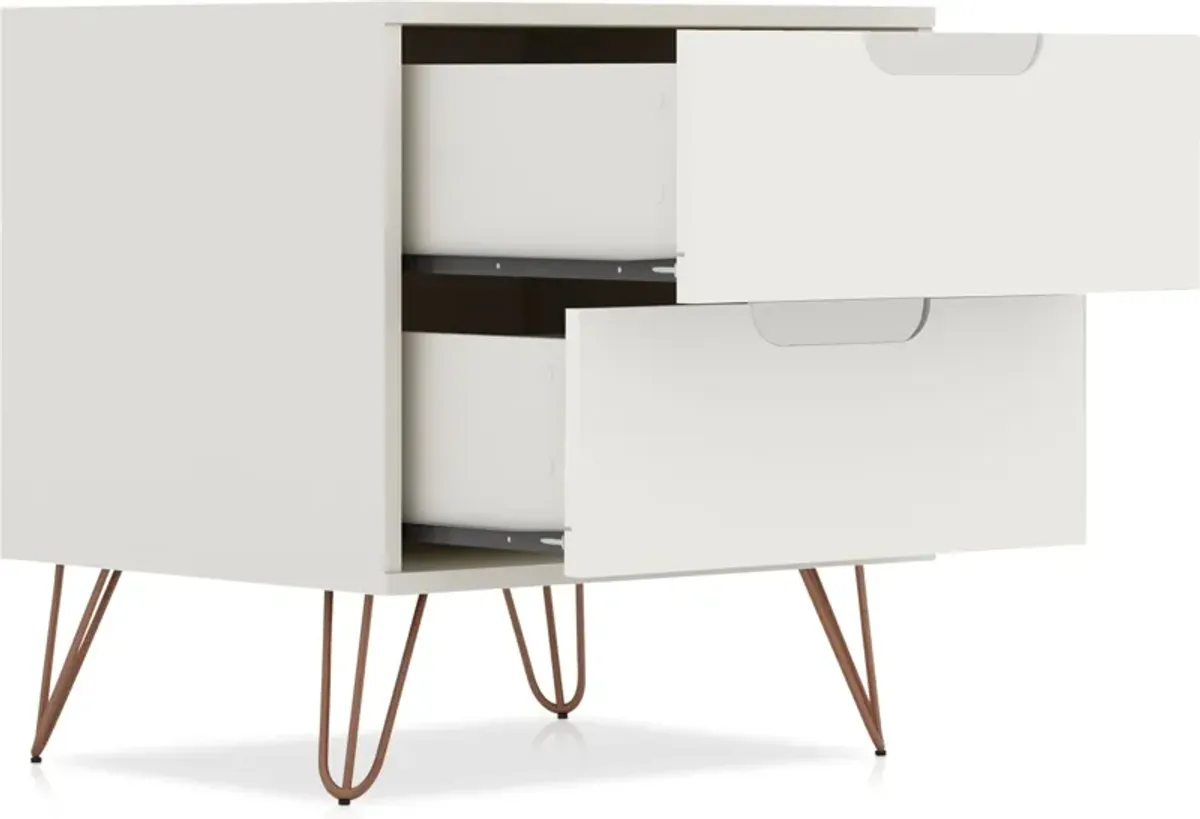 Harvard 2 Drawer Nightstand - Off-White