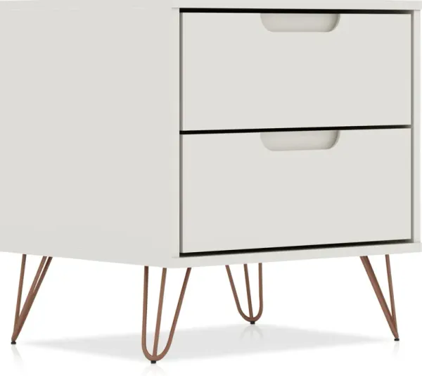 Harvard 2 Drawer Nightstand - Off-White