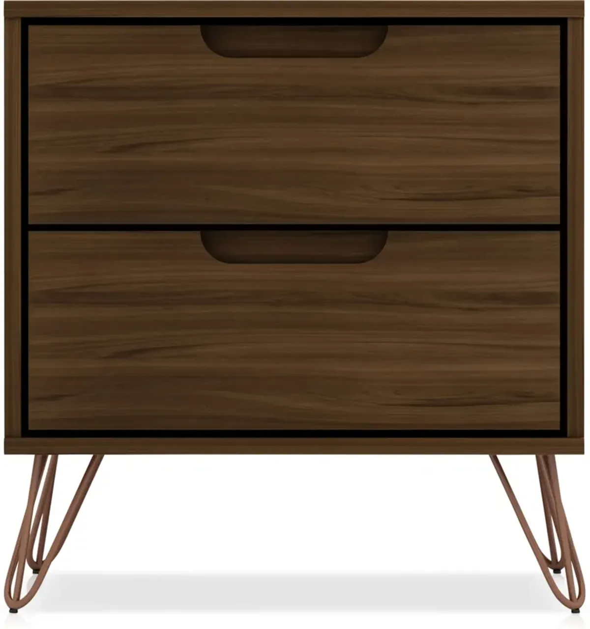 Harvard 2 Drawer Nightstand - Brown